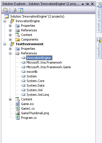 game_engine_tutorial_solution_screenshot Solution Explorer - Solution Setup